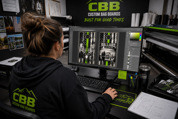How Our Custom Cornhole Wrap Design Process Works
