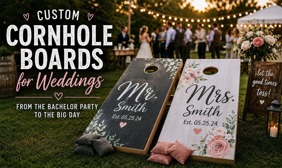 Custom Cornhole Boards for Weddings: From the Bachelor Party to the Big Day