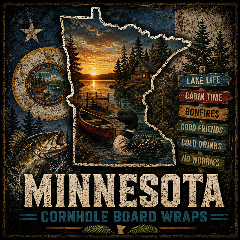 Minnesota Cornhole Board Wraps