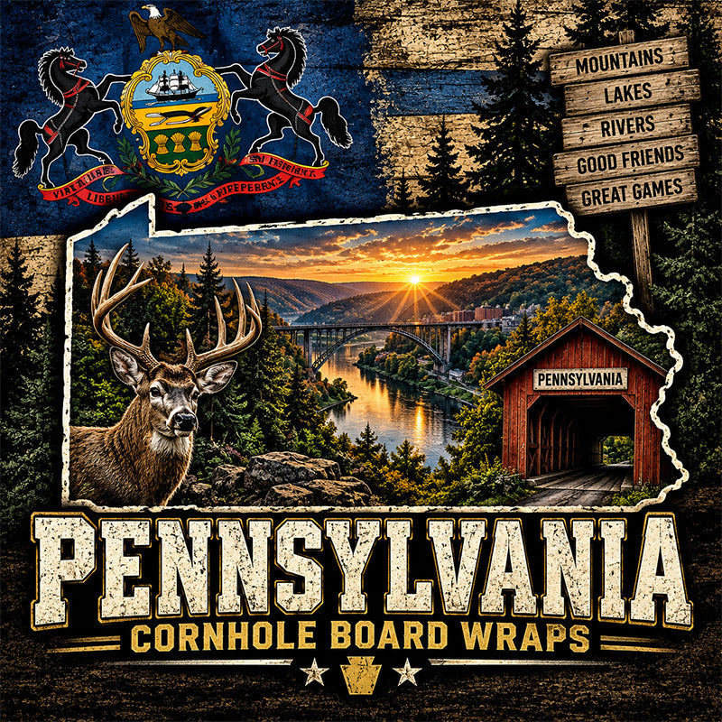 Pennsylvania Cornhole Board Designs