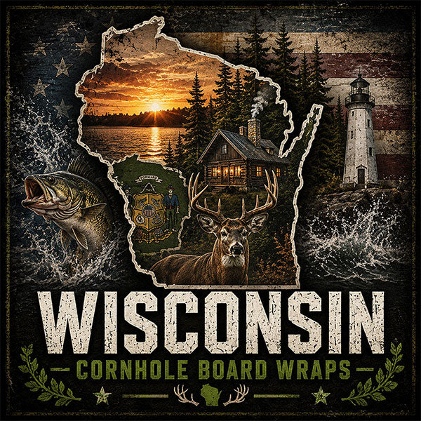 Wisconsin Cornhole Board Wraps