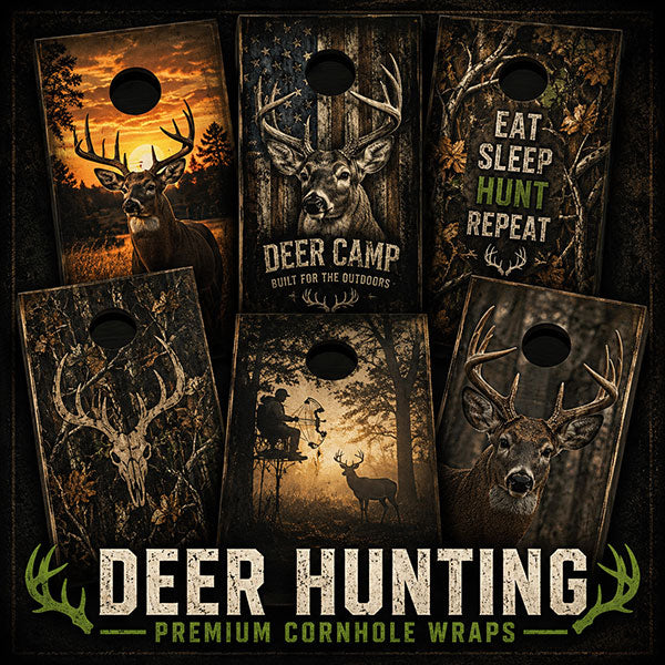 Deer hunting custom cornhole boards