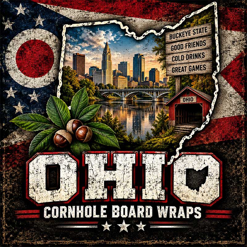 Ohio Themed Cornhole Boards