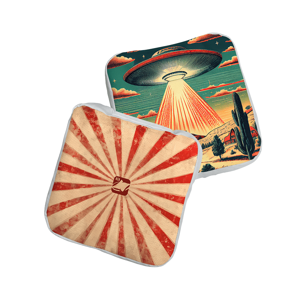 Alien Ambush Orange NXT Lumi-Tek Cornhole Bags