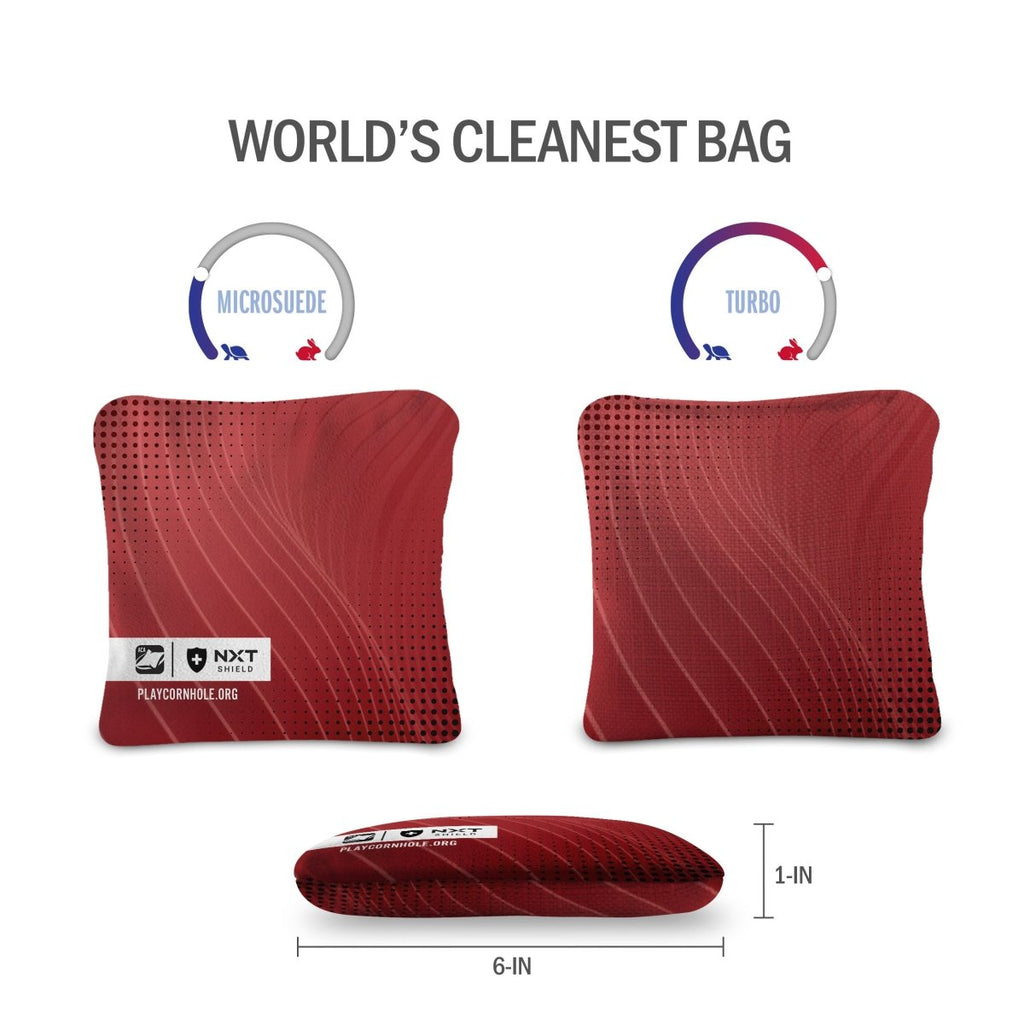 Red NXT Shield Cornhole Bags